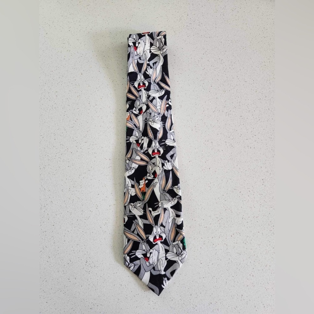 Vintage Looney‎ Tunes Mania Mens Tie Necktie Bugs Bunny
